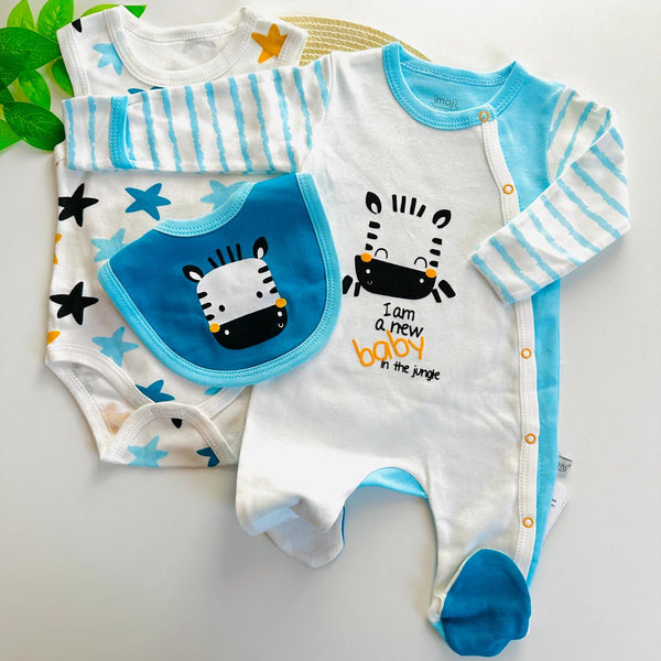 Barboteuse bébé 3 pièces garçon 0-3 Mois