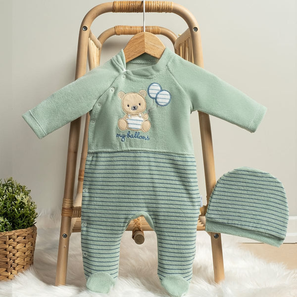 Grenouillère bébé garçon موبرة Velours 0 à 6 Mois