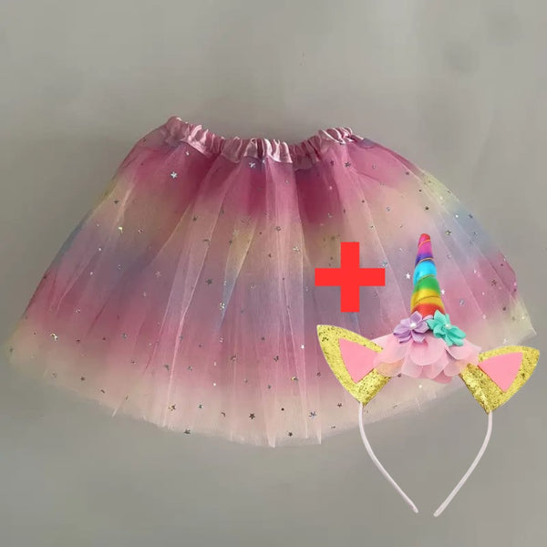 Jupe et Bandeau Licorne Anniversaire